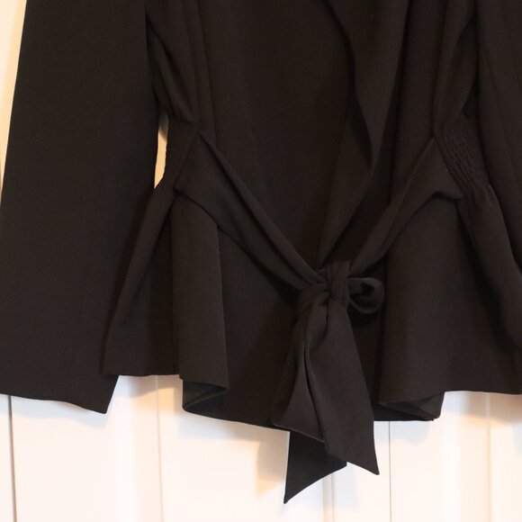 Ann Taylor Factory Lined Open Front Cinched Elastic Back Belt Tie Blazer XL - Picture 6 of 16